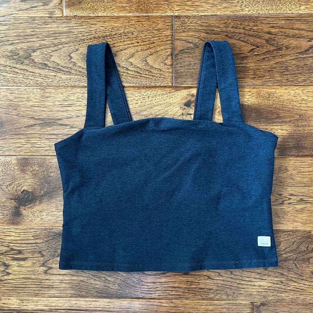 Vuori Elevation Square Neck Tank in Midnight Heather, Size Medium